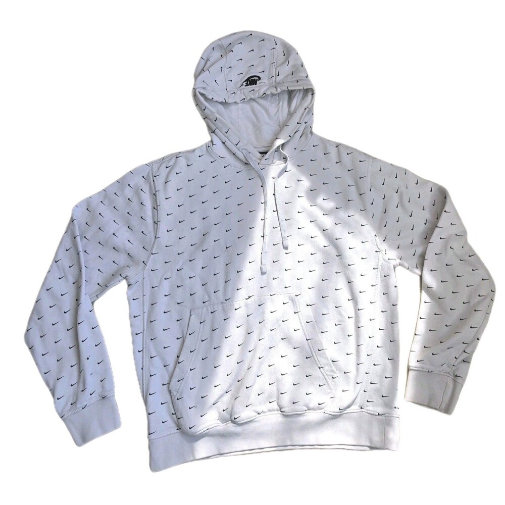 Nike NRG All Over Swoosh Logo Hoodie, Size Medium